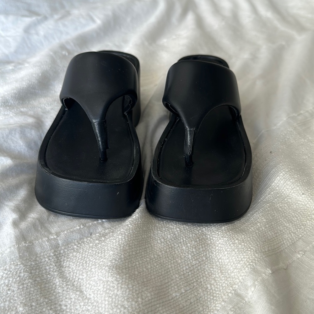 Public Desire Platform Flip Flop Black Size US 6